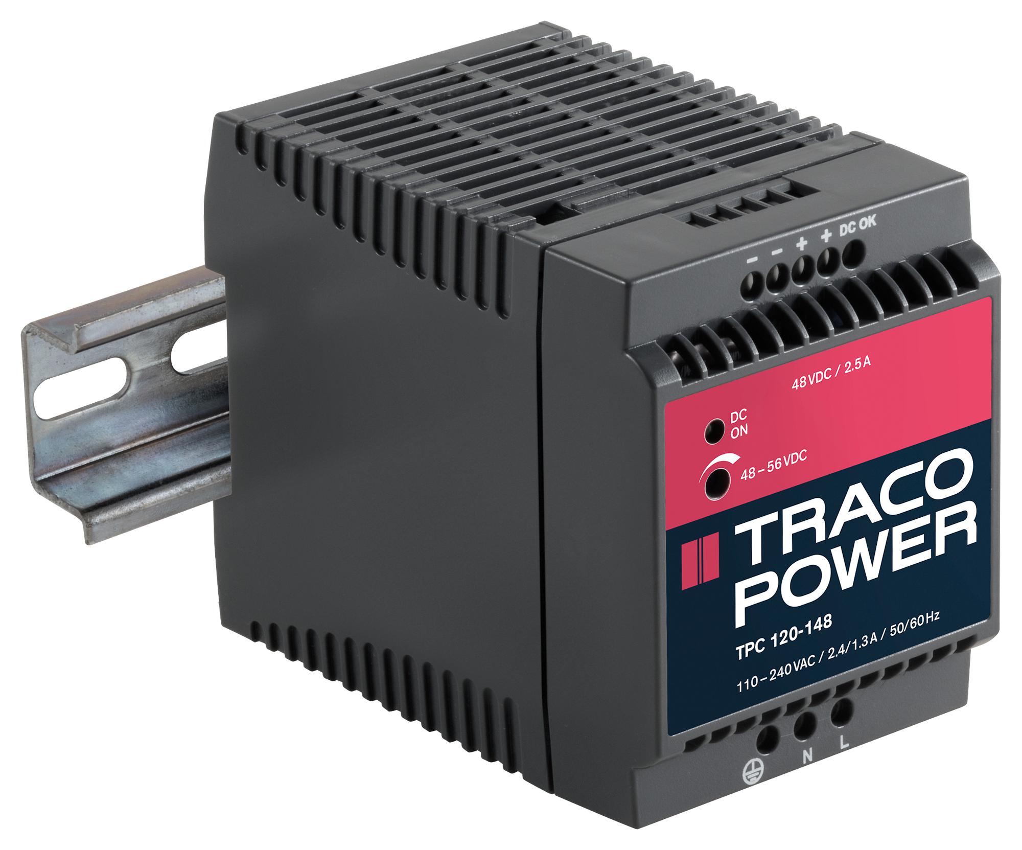 TPC 120-124 POWER SUPPLY, AC/DC, 5A, 24V, 120W TRACO POWER