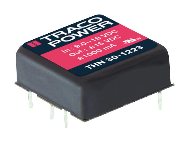 THN 30-2423 DC/DC CONVERTER, +/-1A, +/-15V, 30W TRACO POWER