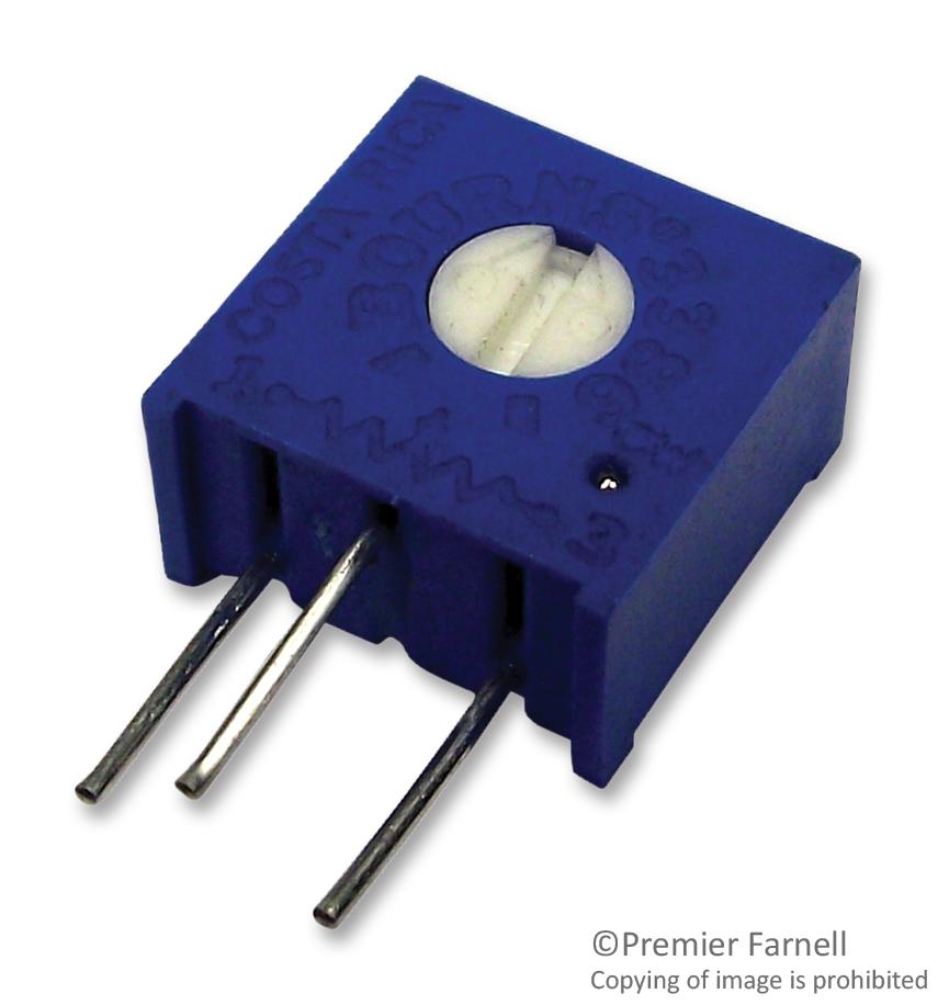 3386H-1-223LF TRIMMER, POT, 22KOHM, 10%, 1TURN, TH BOURNS
