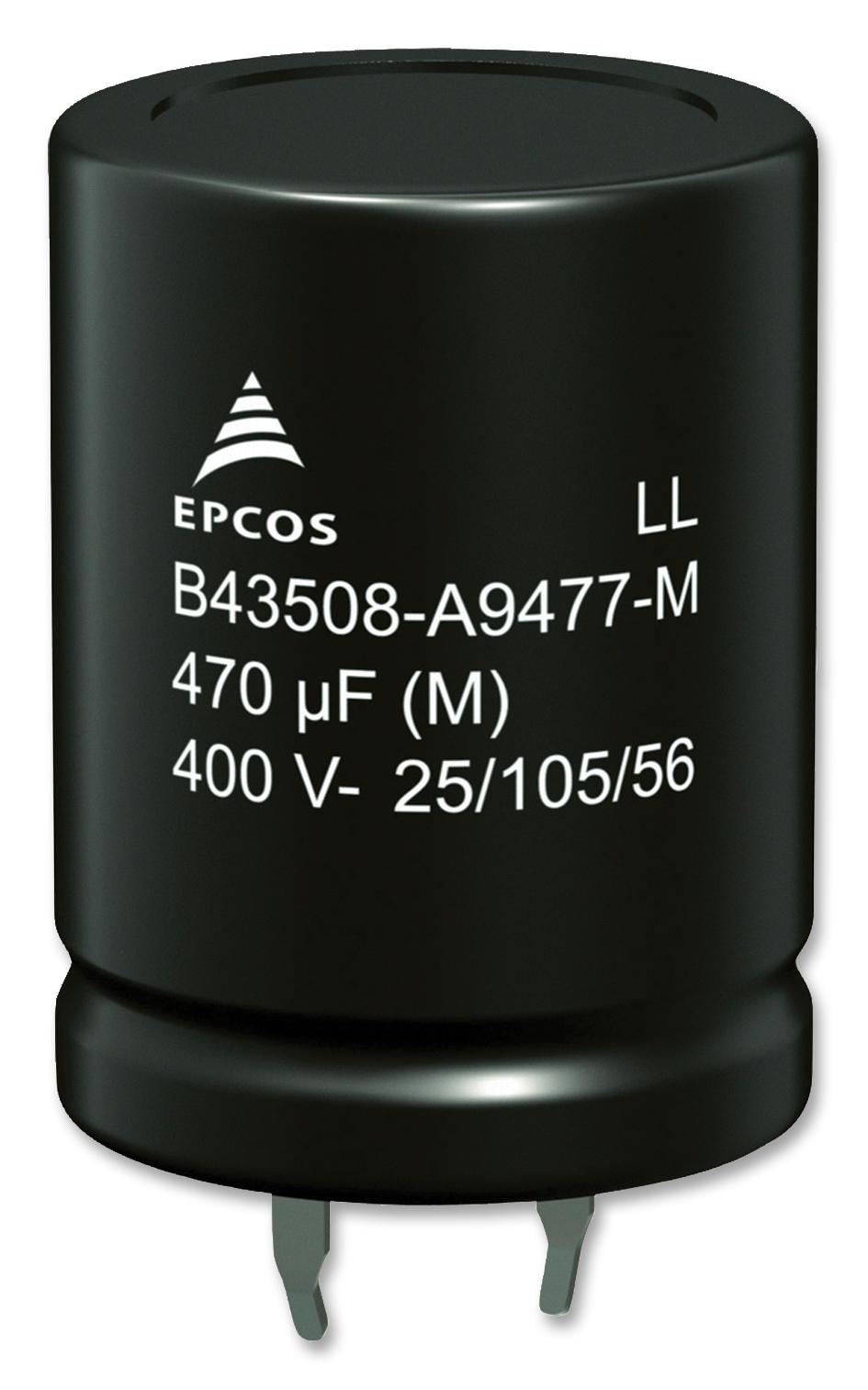 B43508B5477M000 CAP, 470µF, 450V, ALU ELEC, SNAP-IN EPCOS