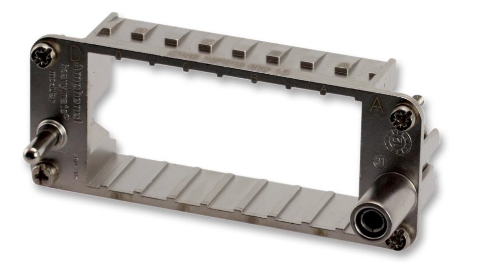 C146 10P016 000 15 MALE FRAME, HEAVY MATE, FOR 4 MODULES AMPHENOL SINE/TUCHEL