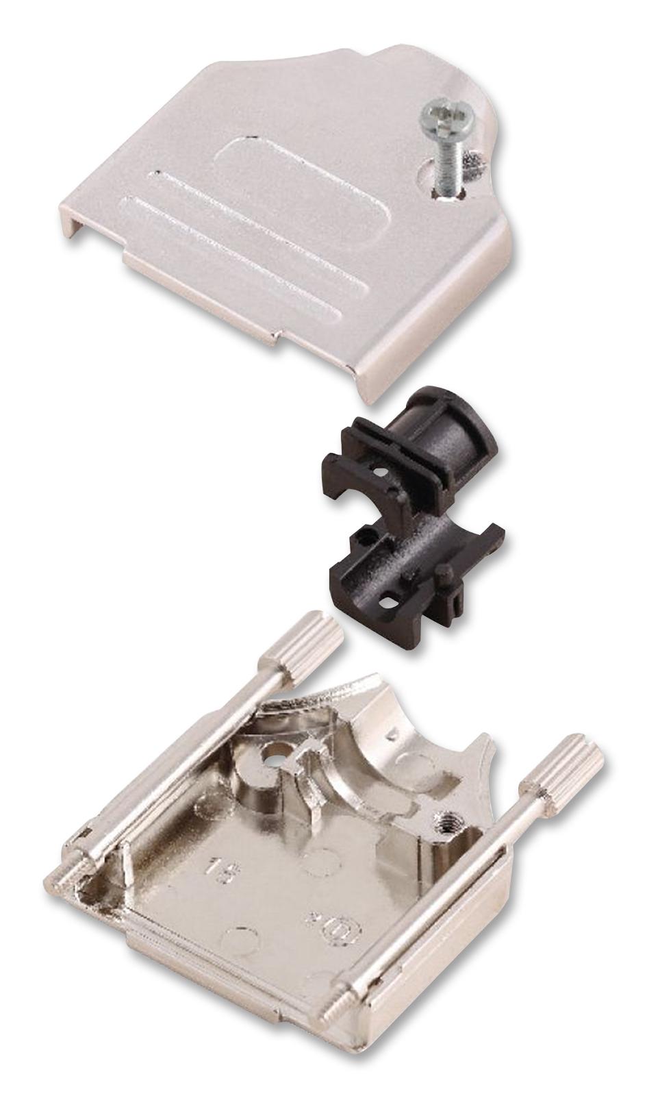 MHDTZK9-RA-K BACKSHELL, D SUB, 9WAY, ZINC ALLOY MH CONNECTORS