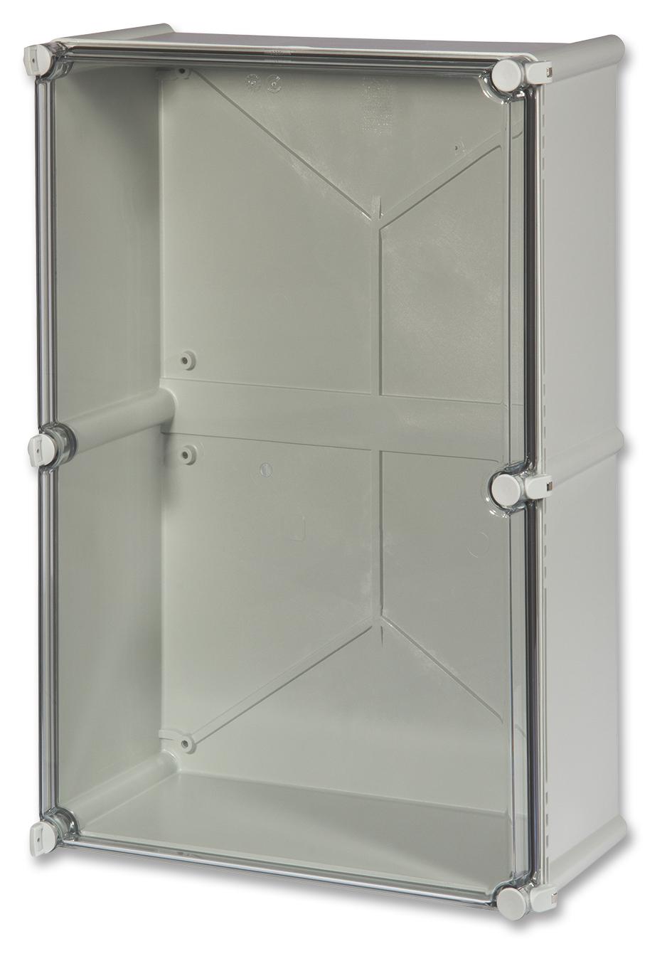 PC 5638 18 T-3FSH ENCL. ENCLOSURE, PC, GRY, CLR LID, 560X380X180 FIBOX