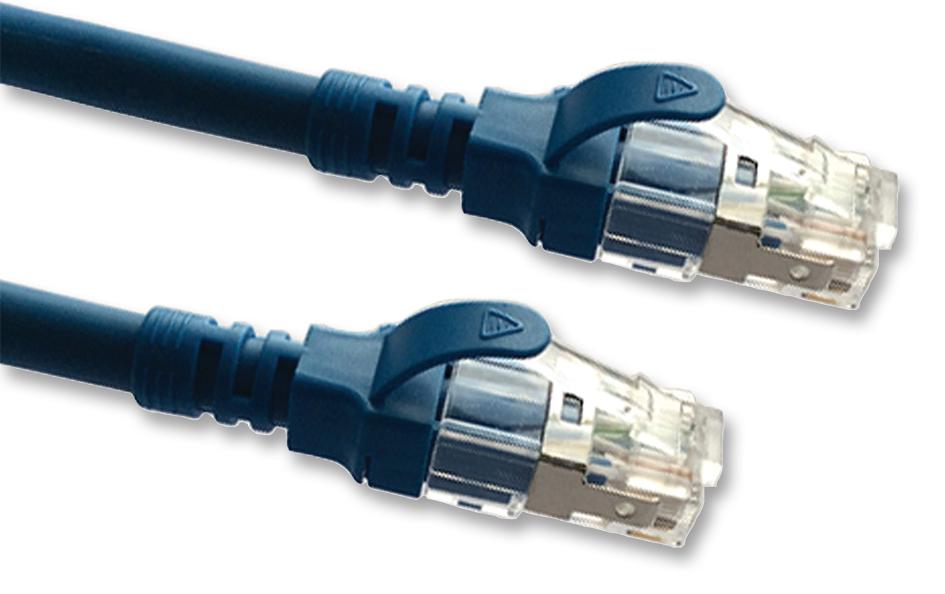 2996AS-10B PATCH LEAD, CAT6A, BLUE, 10M VIDEK
