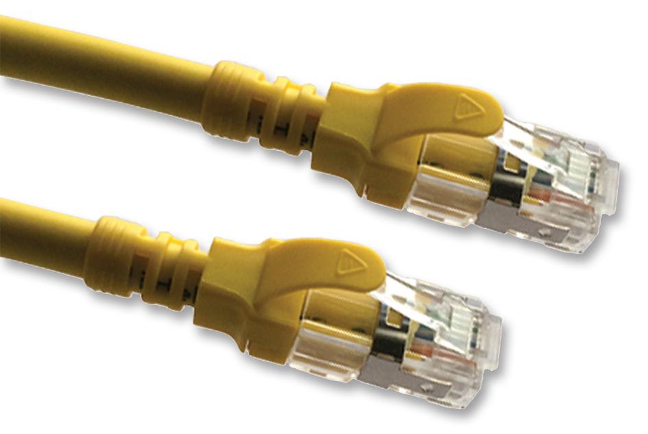 2996AS-5Y PATCH LEAD, CAT6A, YELLOW, 5M VIDEK