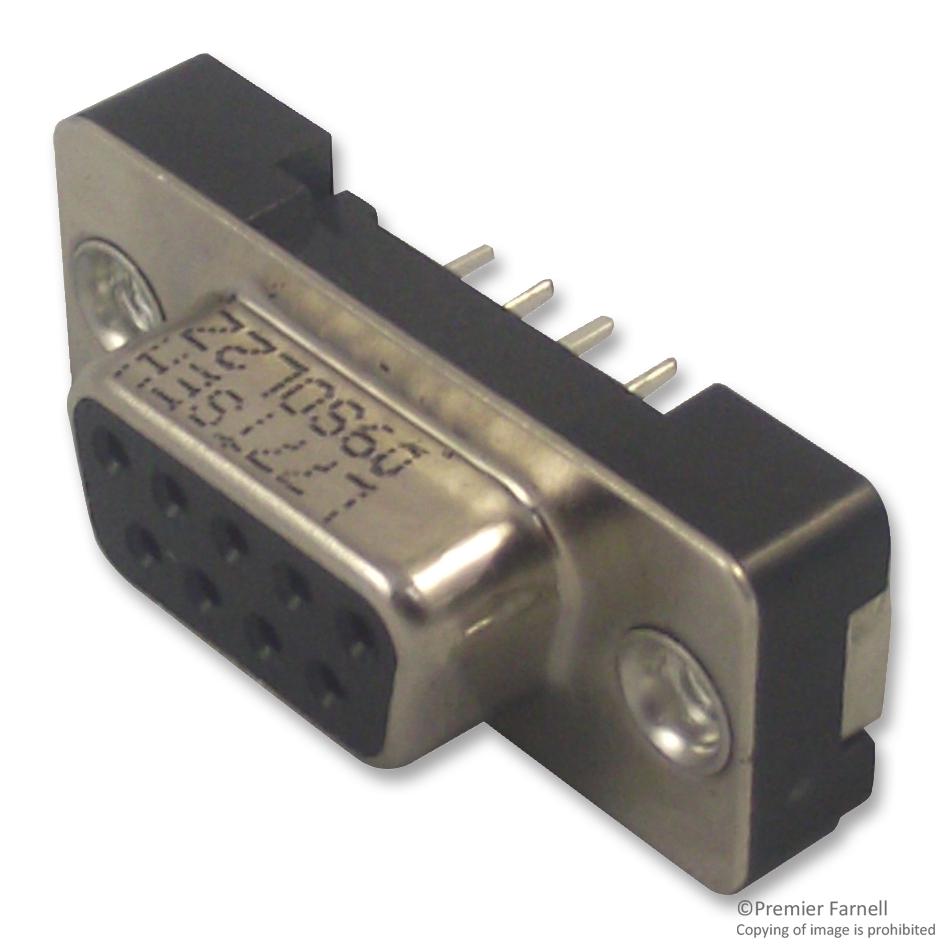 L77TSEH09SOL2 CONNECTOR, D SUB, RCPT, 9POS AMPHENOL ICC