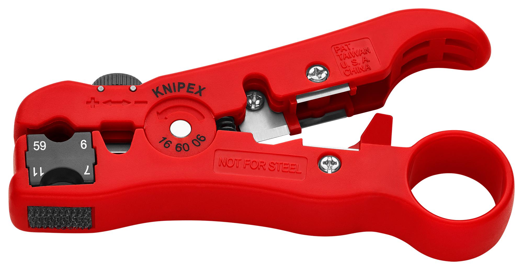 16 60 06 SB STRIPPER, CO-AXIAL, 2 SIDE BLADE KNIPEX