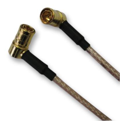 145104-01-M0.50 COAXIAL CABLE, RG316/U, SMB PLUG, 0.5M AMPHENOL CONNEX