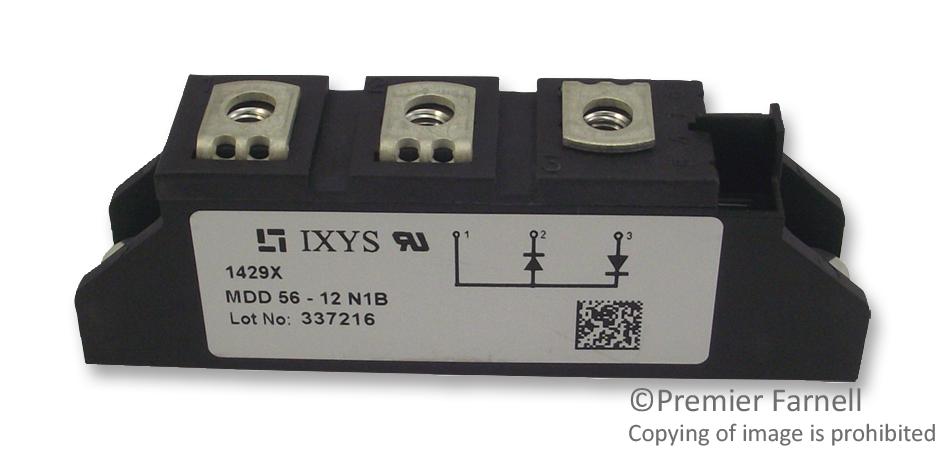 MDD56-12N1B RECTIFIER POWER MODULE, 1.2KV, 71A IXYS SEMICONDUCTOR