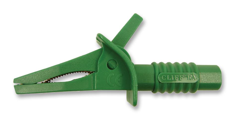 FCR7942 CROCODILE CLIP, 25MM, GREEN, 10A CLIFF ELECTRONIC COMPONENTS