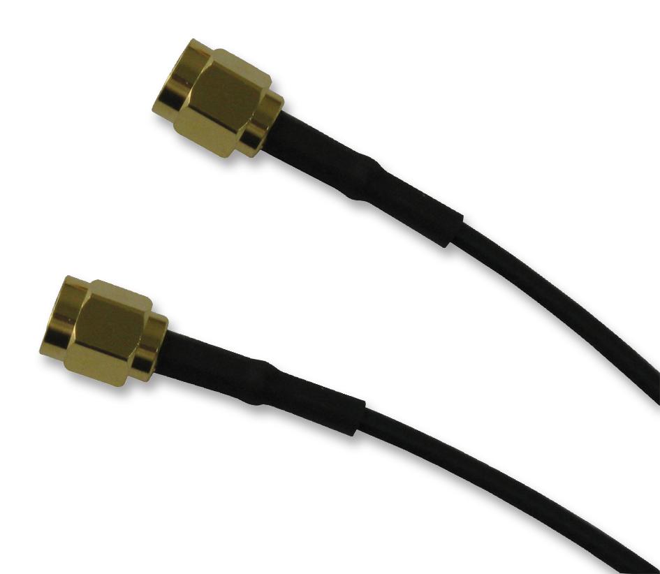 135101-02-M0.25 COAXIAL CABLE, RG174/U, SMA PLUG, 0.25M AMPHENOL CONNEX