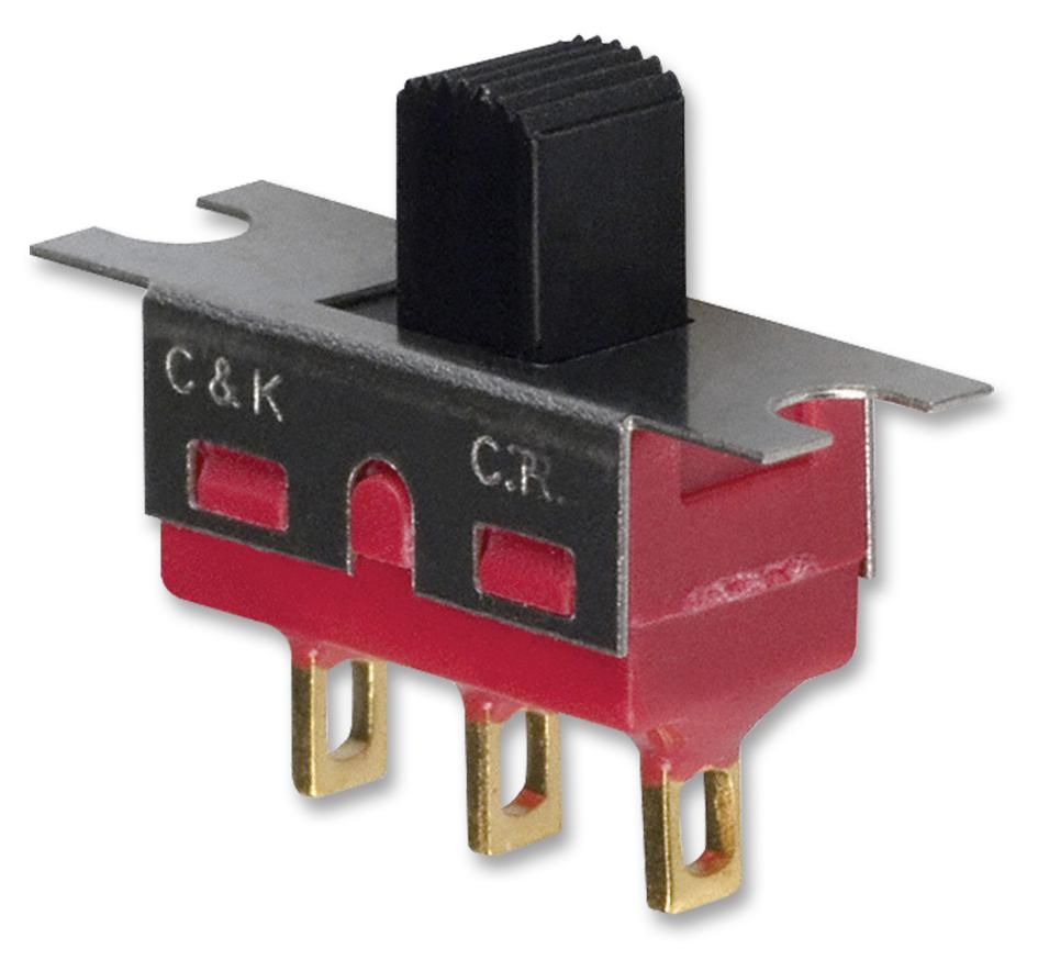 1101M1S3ZGE2 SLIDE SWITCH, SPDT, 6A, 120V, PANEL C&K COMPONENTS