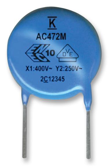 C961U472MYWDBA7317 CAP, 4700PF, 400VAC, 20%, Y5U KEMET