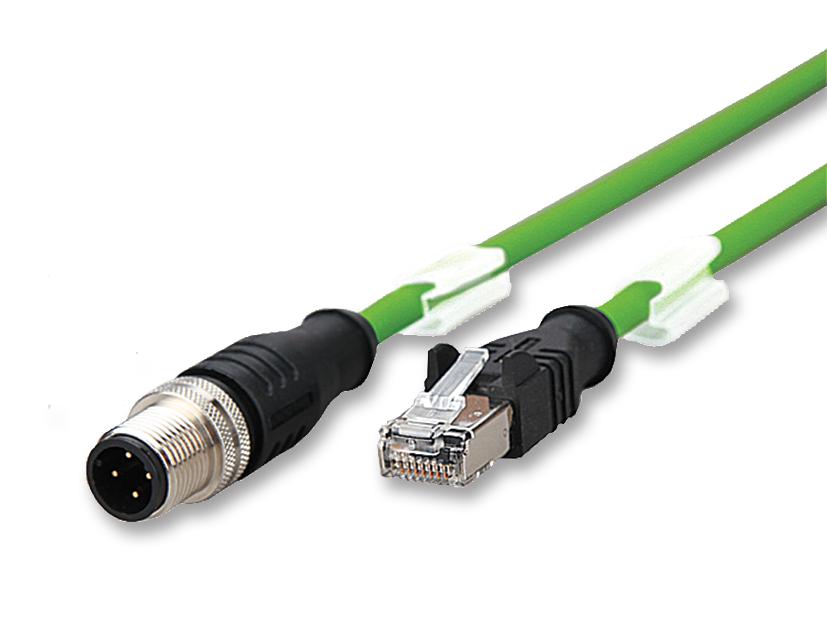 142M4D15100 SENSOR CABLE, M12 PLUG 4POS-RJ45, 10M METZ CONNECT