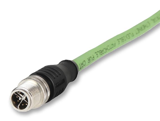 142M2X10020 SENSOR CABLE, M12 PLUG 8POS-FREE END, 2M METZ CONNECT
