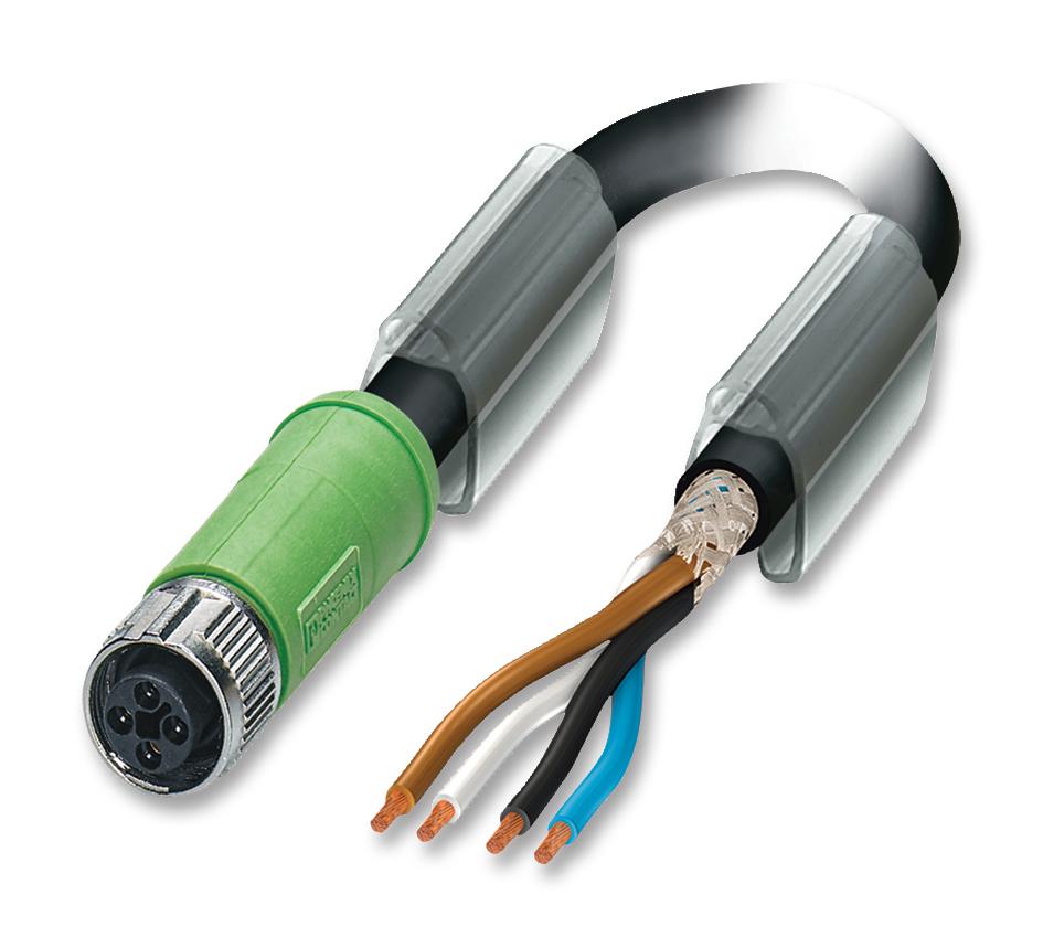 SAC-4P-FST/ 1,5-PUR SH SCO SENSOR LEAD, M12 SOCKET, 4POS, BLACK PHOENIX CONTACT