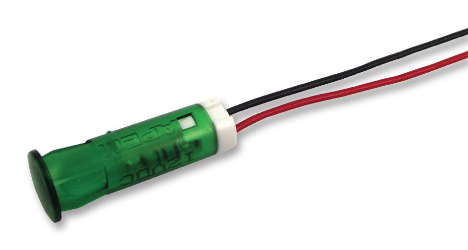 QS83XXHG110 INDICATOR, LED PANEL MNT, 8MM, GREEN APEM