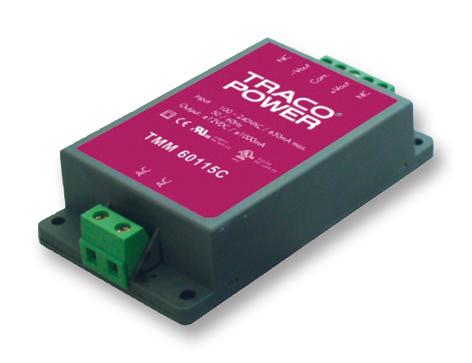 TMM 60124C POWER SUPPLY, AC-DC, MEDICAL, 24V, 2.5A TRACO POWER