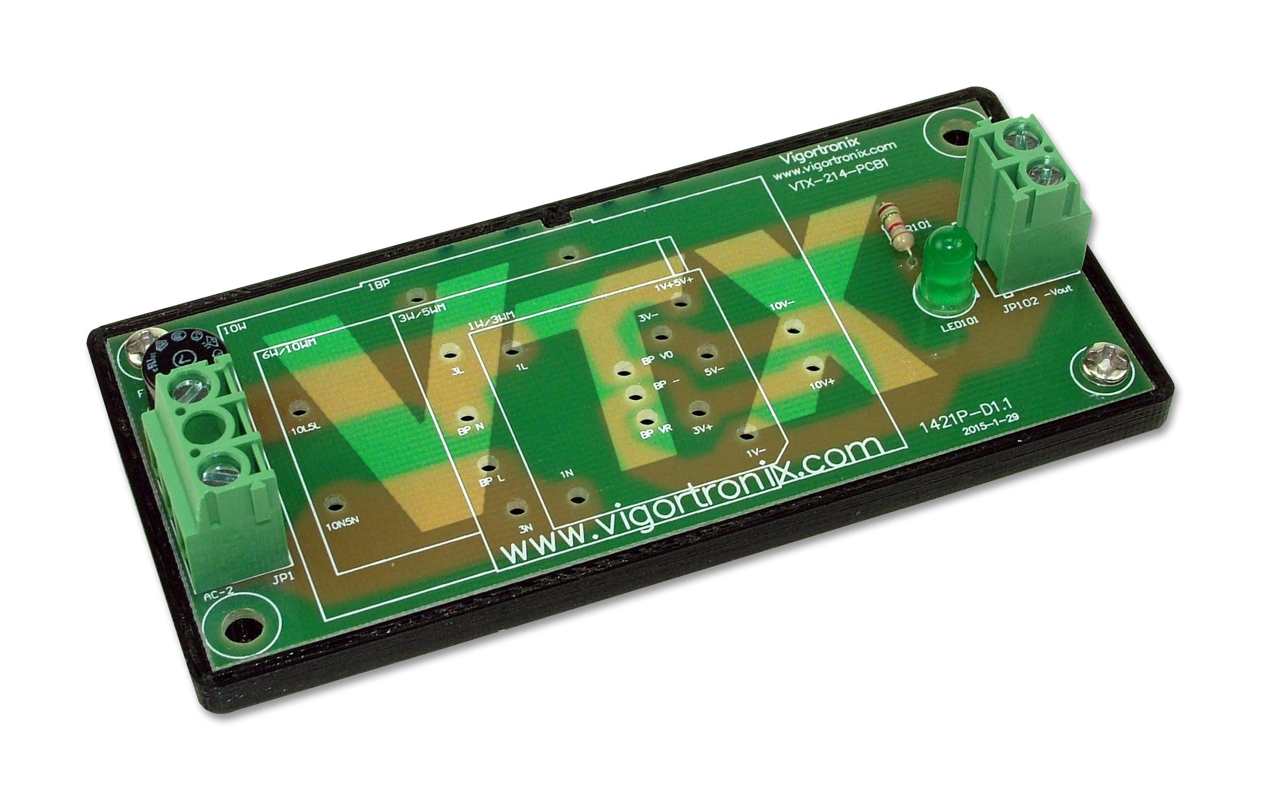 VTX-214-PCB1 AC-DC CONVERTER PCB MOUNTING KIT, 1-10W VIGORTRONIX