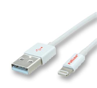 11.02.8322 CABLE, USB 2.0 A-LIGHTNING PLUG, 1.8M ROLINE