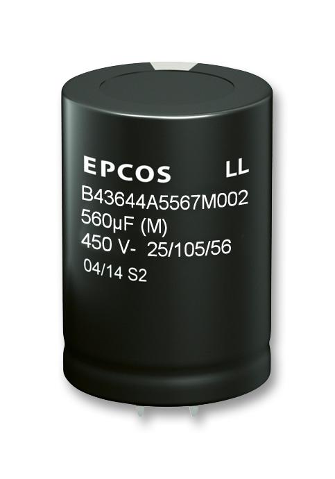 B43644C9227M000 CAP, 220µF, 400V, ALU ELEC, SNAP-IN EPCOS