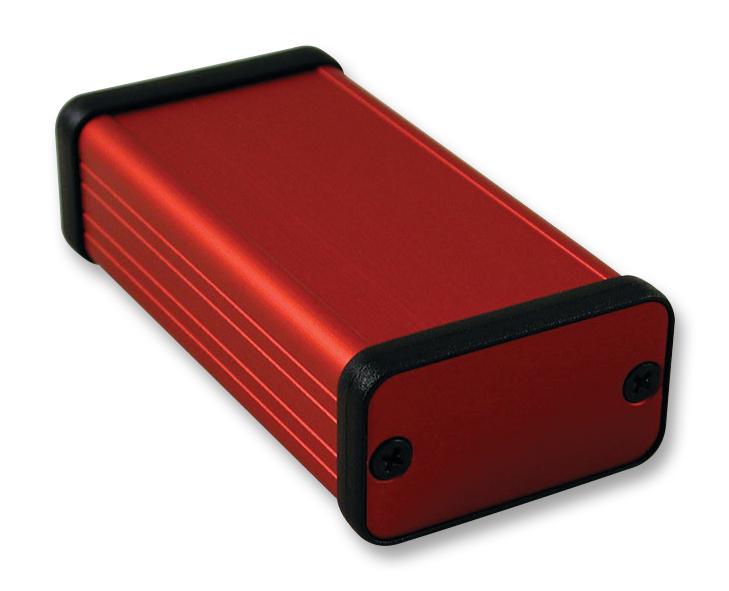 1455D801RD PCB BOX ENCLOSURE, ALUM, RED HAMMOND