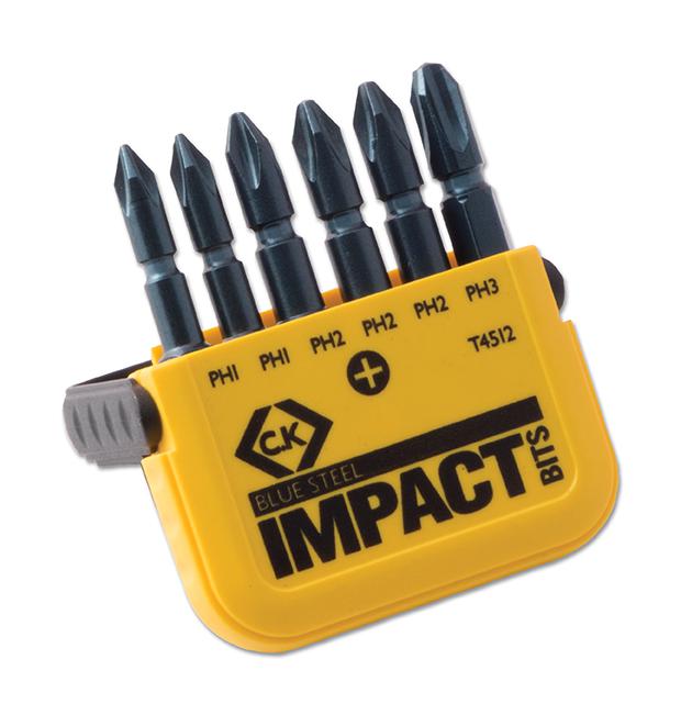 T4512 SCREWDRIVER BIT SET, PHILIPS, 6PCS CK TOOLS