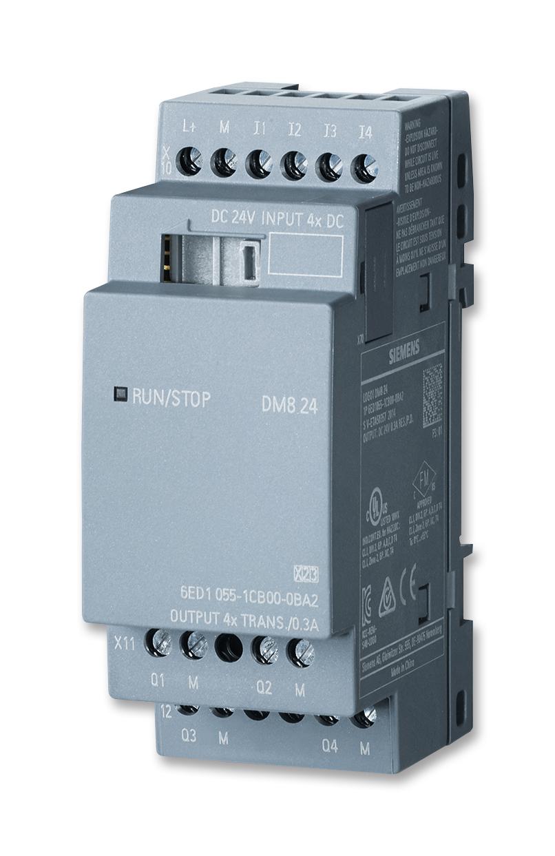 6ED1055-1CB00-0BA2 EXPANSION MOD, LOGO DM8 24, 4 I/P, 4 O/P SIEMENS