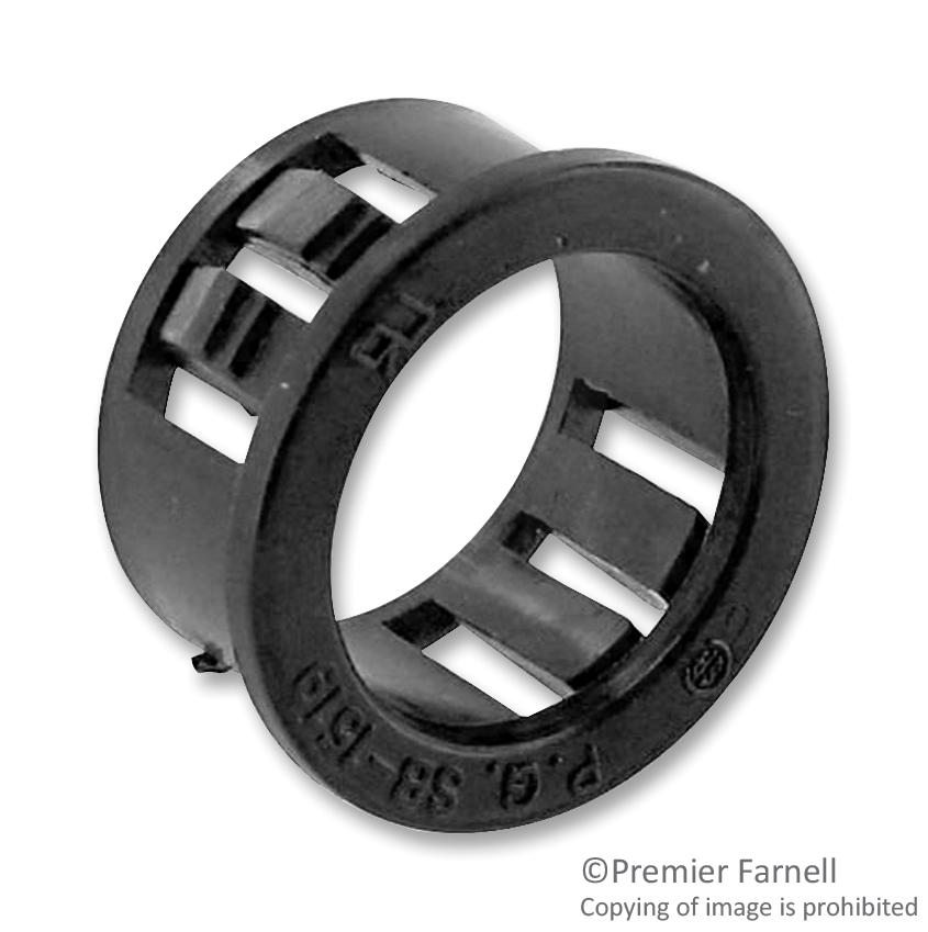 TRPGSB-0609A OPEN BUSHING, NYLON 6.6, 9.5MM, ROUND TR FASTENINGS