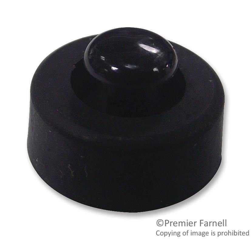 TRFF-006-P4X6B FEET, RIVET, THERMOPLAST, BLACK, 6MM TR FASTENINGS