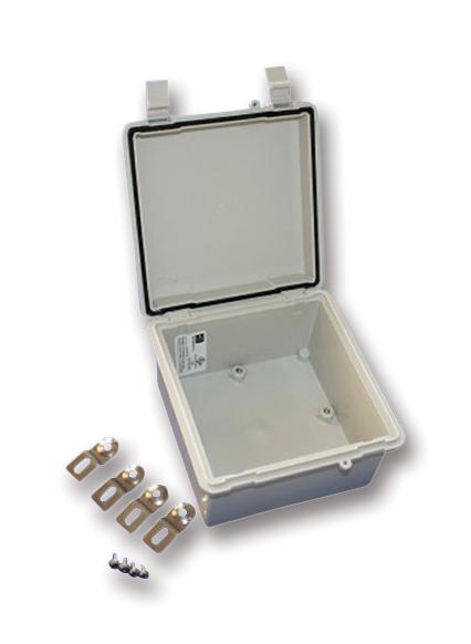 NBF32026 ENCLOSURE, WALL MNT, HINGED DOOR, ABS BUD INDUSTRIES