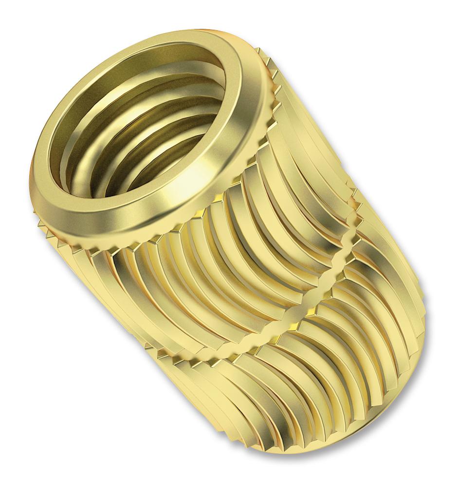 M4-UHBRHESF BRASS INSERT, UNHEADED, M4, PK100 TR FASTENINGS