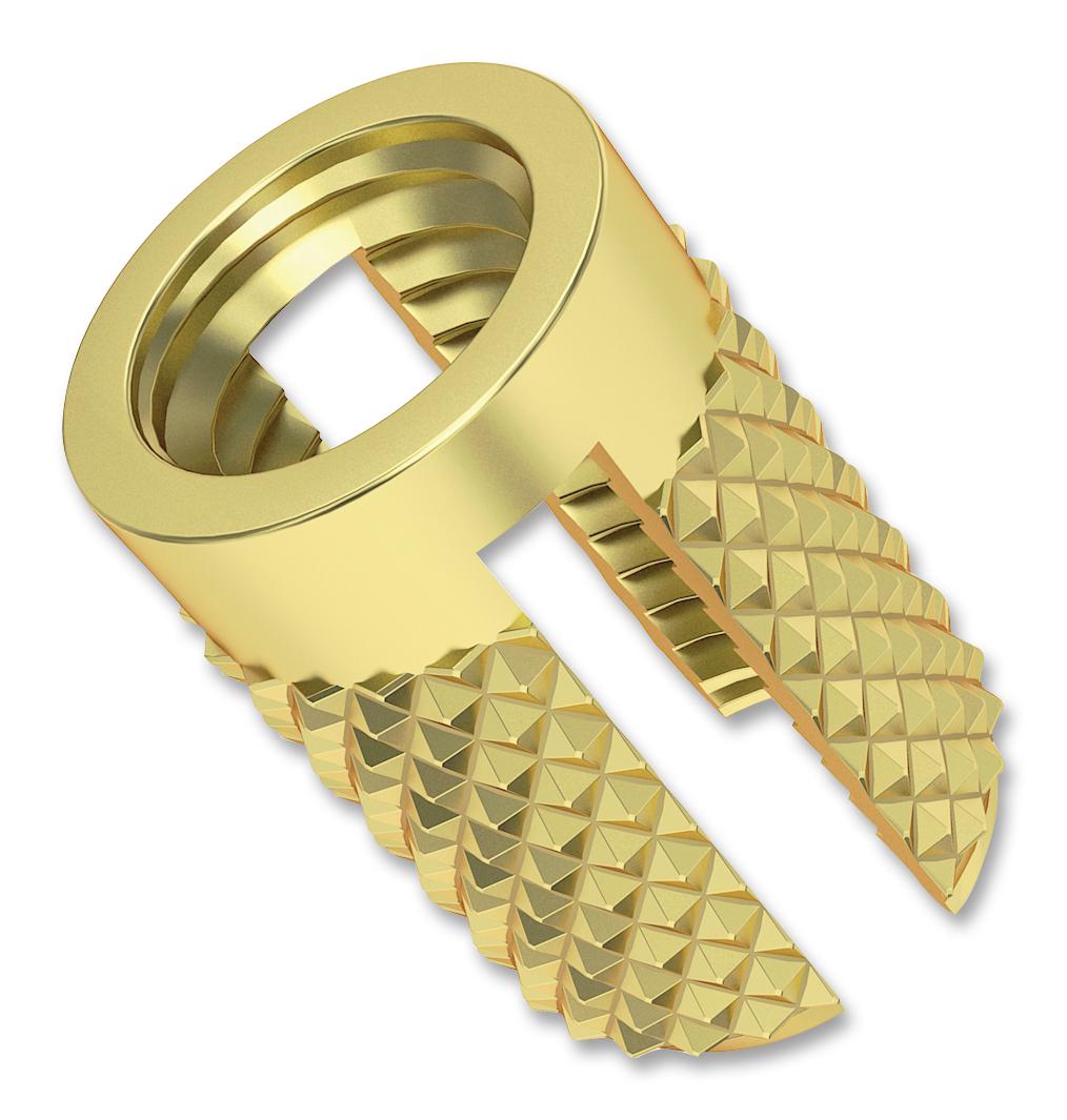 M6-UHBRXPSF BRASS INSERT, UNHEADED, M6, PK100 TR FASTENINGS