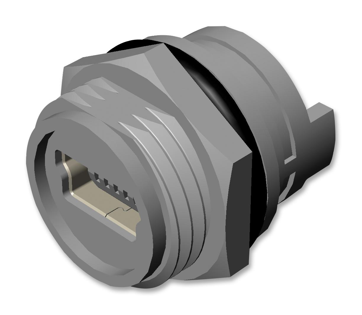 690-W05-260-044 SEALED MINI USB, 1.0 TYPE B, RCPT, IP67 EDAC