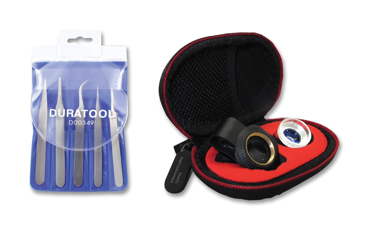 1306402+2409887 KIT, TWEEZER SET & INSPECTION MAGNIFIER DURATOOL