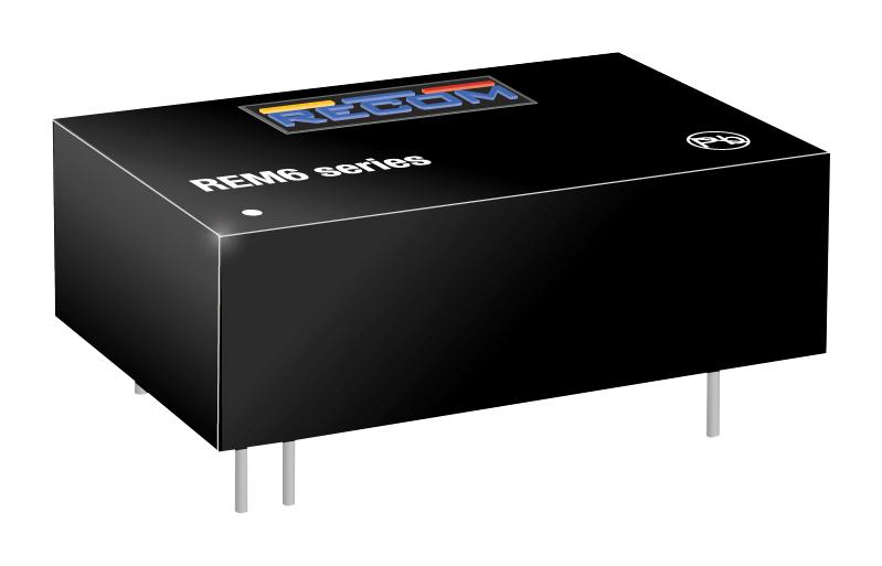 REM6-1205S/A DC-DC CONVERTER, MEDICAL, 5V, 1.2A, DIP RECOM POWER