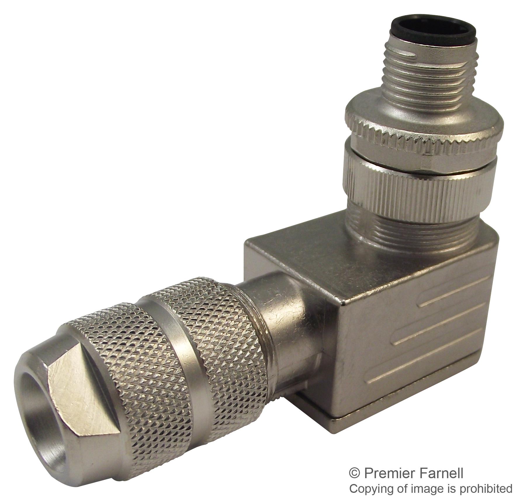 T4113512041-000 SENSOR CONNECTOR, M12, PLUG, 4POS TE CONNECTIVITY