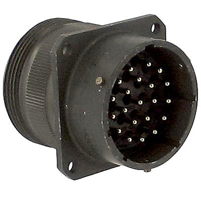 KPT00B24-61P CIRCULAR CONNECTOR, RCPT, 24-61, FLANGE ITT CANNON