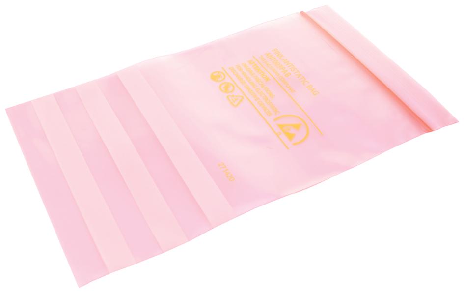 203005 PINK ANTISTATIC BAG, 101.6MM X 152.4MM DESCO EUROPE (FORMERLY VERMASON)