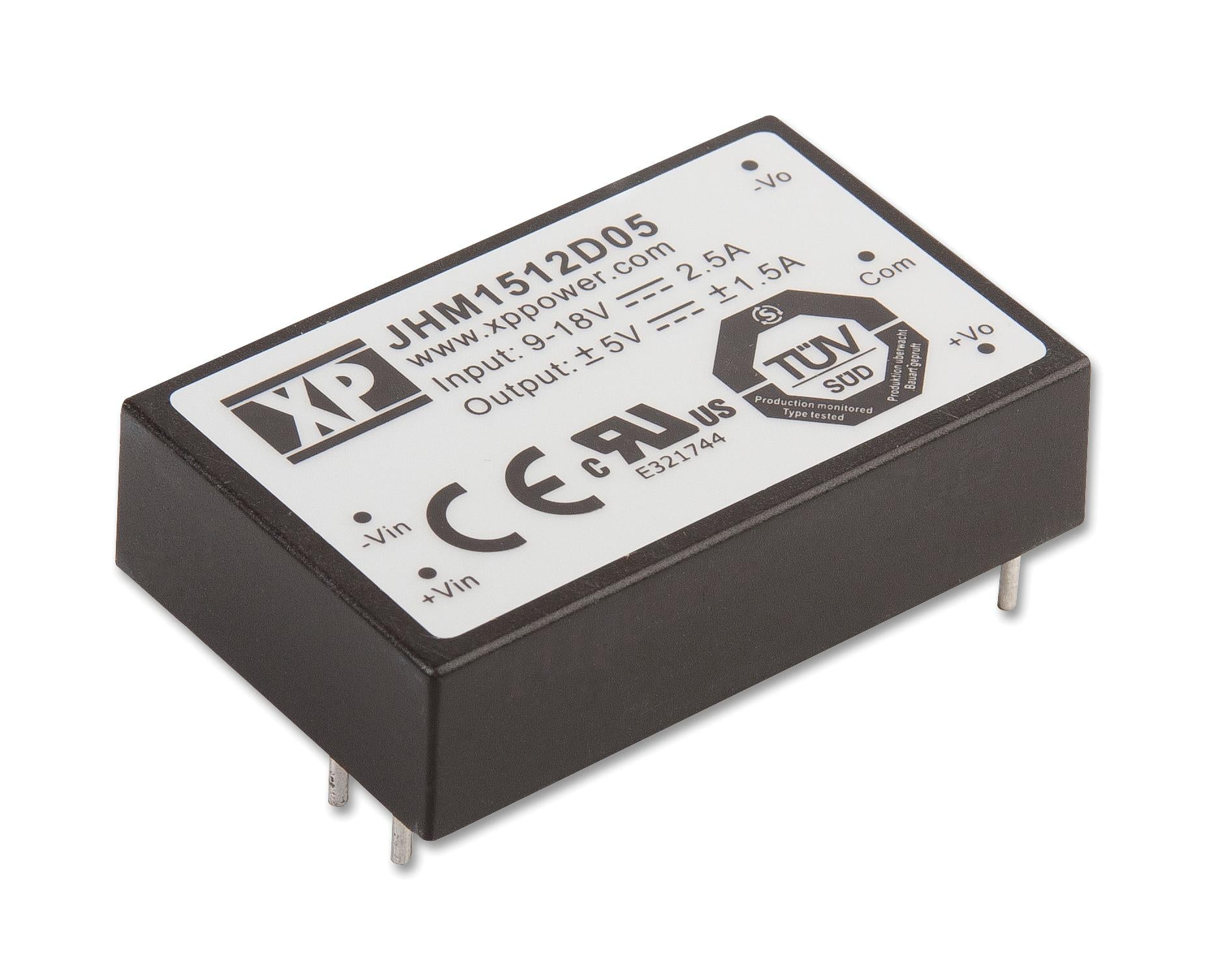 JHM1512S15 DC-DC CONV, MEDICAL, 15V, 1A, DIP XP POWER