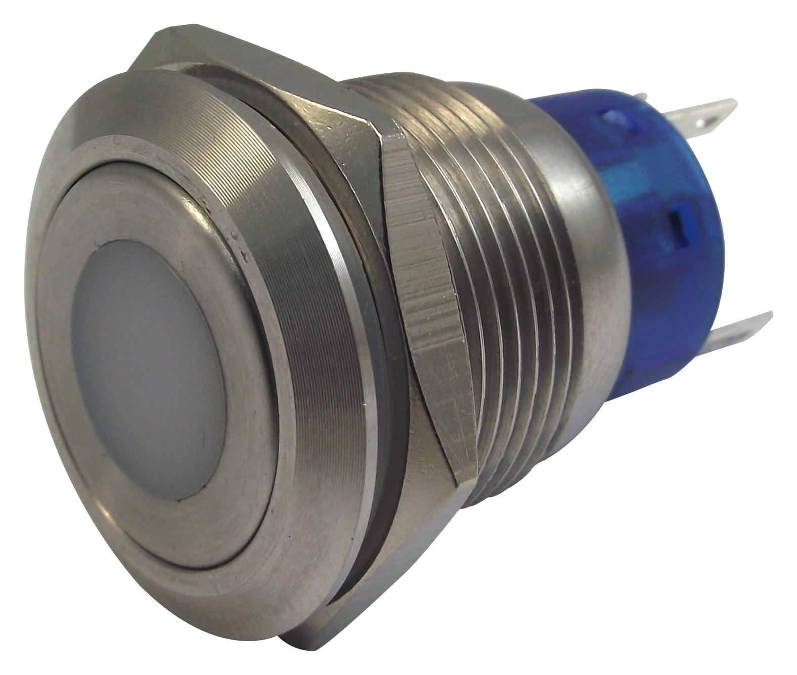 MPB19-A0F11D-112-JQ PB SWITCH, ILLUM, SPST, 5A, 250VAC, WHT MULTICOMP PRO
