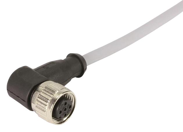 21 34 850 0491 010 SENSOR CORD, 4P, M12 RCPT-FREE END, 1M HARTING