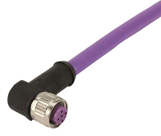 21 34 910 0487 010 SENSOR CORD, 4P, M12 RCPT-FREE END, 1M HARTING