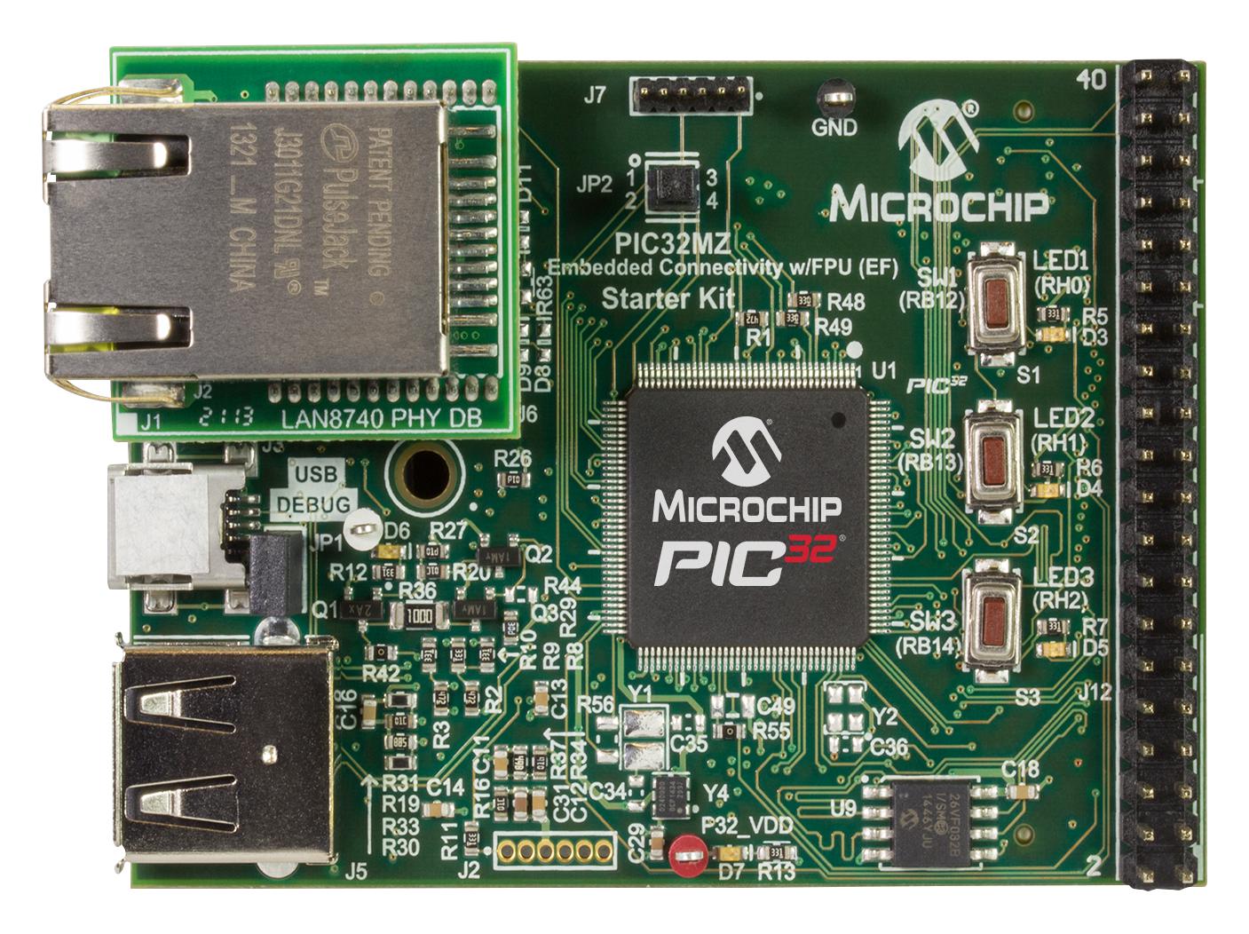 DM320007-C DEV BRD, PIC32MZ EF MCU W/CRYPTO ENGINE MICROCHIP
