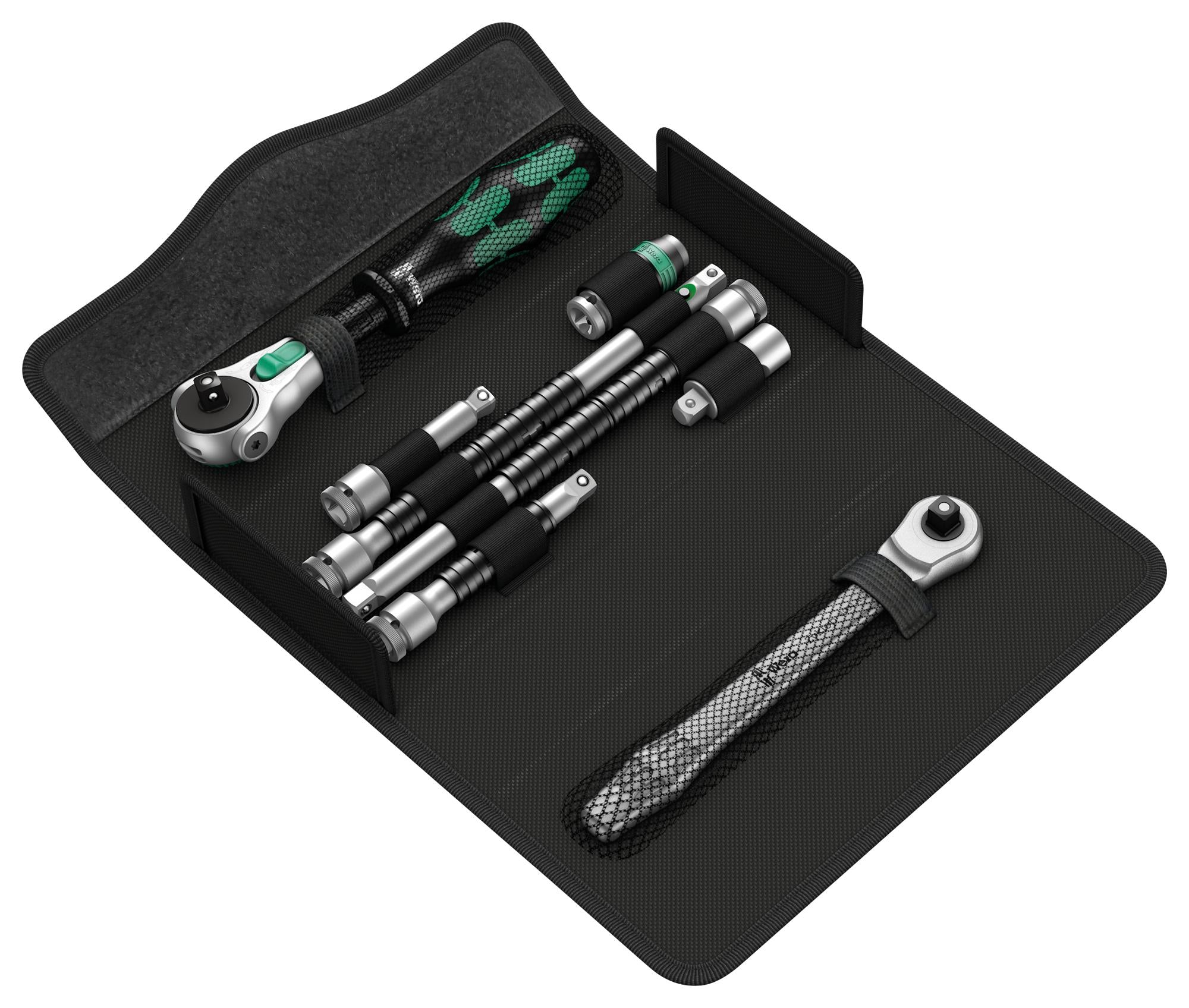 KRAFTFORM KOMPAKT ZYKLOP MS1 M/S 1/4 RATCHET SET, 1/4INCH METAL/SPEED, 8PCS WERA