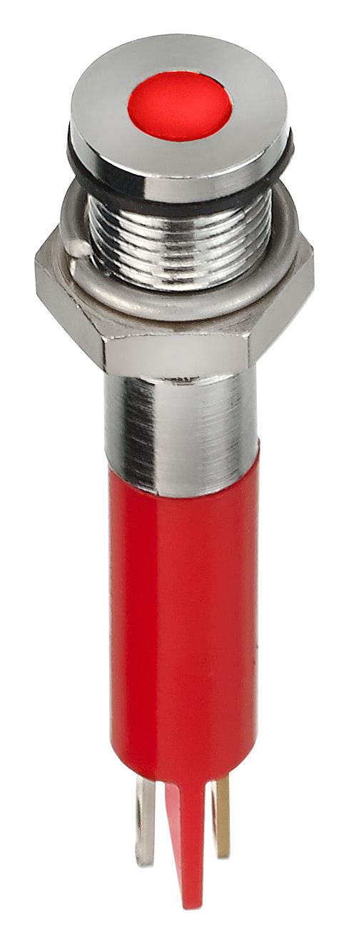 Q6F1CXXR12E LED INDICATOR, PANEL, 6MM, RED, 12VDC APEM