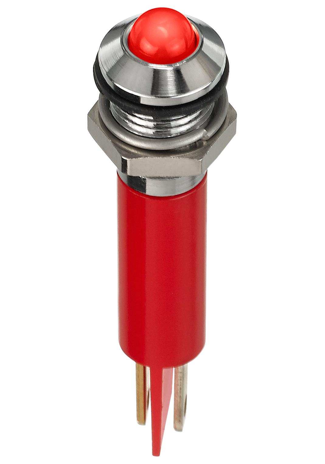 Q8P1CXXR12E LED INDICATOR, PANEL, 8MM, RED, 12VDC APEM