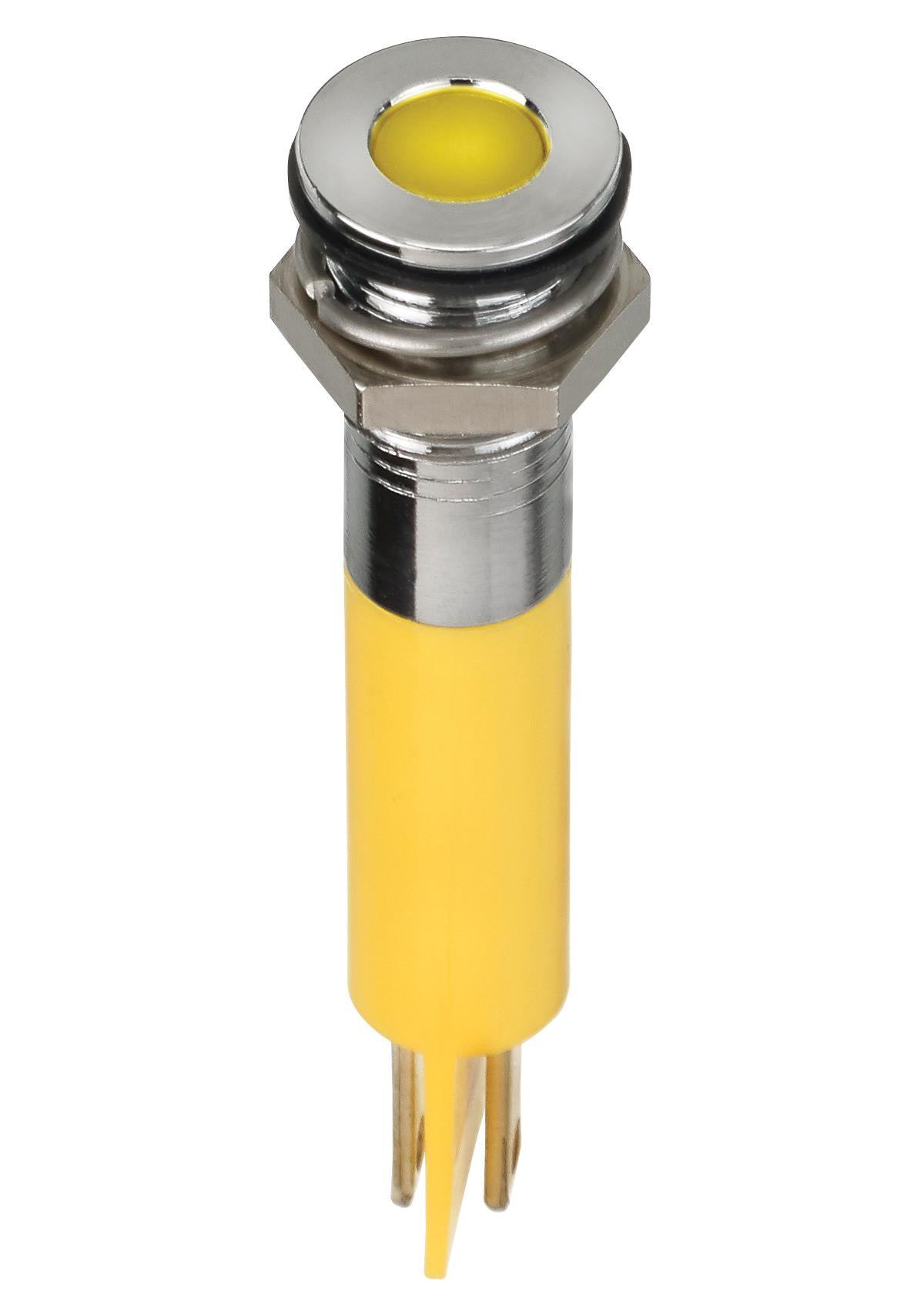 Q8F1CXXHY220E LED INDICATOR, PANEL, 8MM, YELLOW, 220V APEM