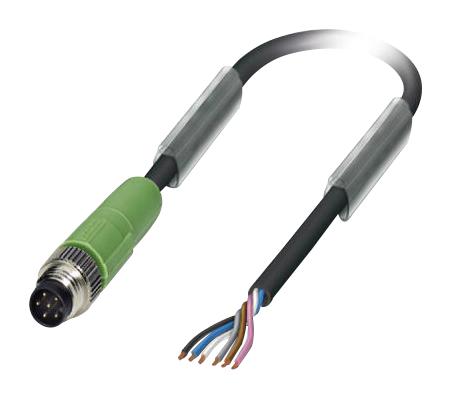 SAC-6P-M 8MS/ 5,0-PUR SENSOR CORD, 6P, M8 PLUG-FREE END, 5M PHOENIX CONTACT