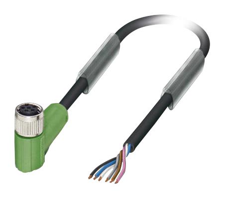 SAC-6P- 3,0-PUR/M 8FR SENSOR CORD, 6P, M8 RCPT-FREE END, 3M PHOENIX CONTACT